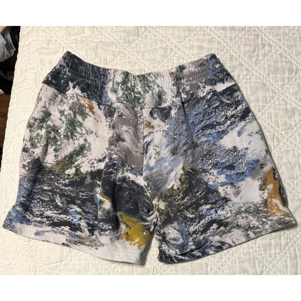 Adidas Shorts Mens Large Multi Ryv Abstract Mountain Print Sweat Shorts GD9298 - Picture 9 of 15
